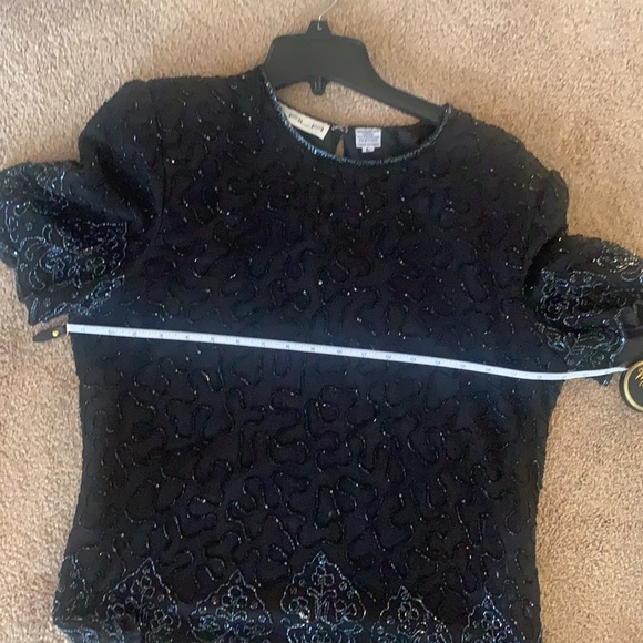 Scala formal beaded top size L. Perfect for a dressy event or even black tie! - Picture 10 of 11